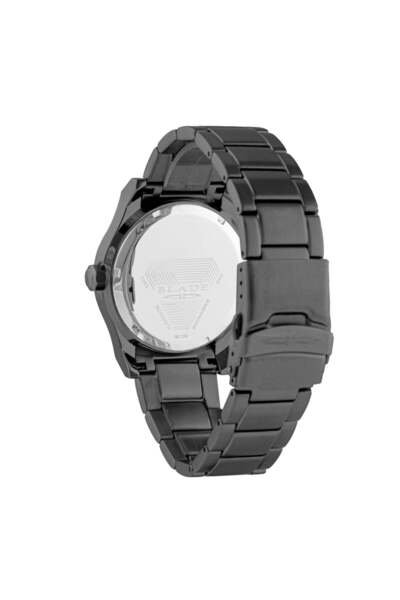 Blade Twist Navy 3581 G 2 NBN SS Case & Band Date Men's Watch