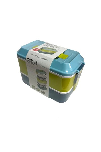 Vagonlife علبة طعام فولاذية ذات طبقتين سعة 1200 مل - VGN6744 أزرق