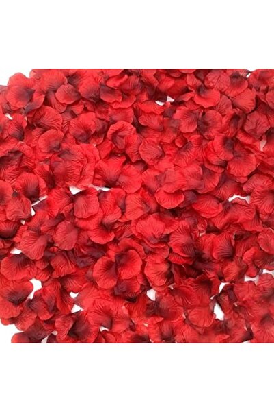 Generic زينة زهور الزفاف من كود فلوريست، 2200 قطعة من بتلات الورد الحريرية باللون الأحمر الداكن