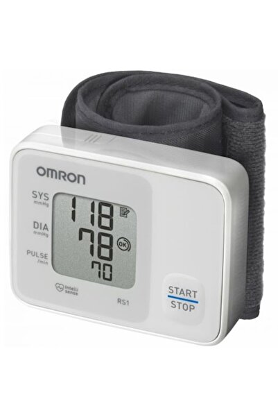 Omron Compact Wrist Blood Pressure Monitor RS1, Fully Automatic with Intellisense Technology, White