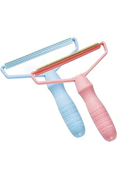 Generic KASTWAVE Lint Roller Portable Lint(Pink And Blue) - Pack of 2