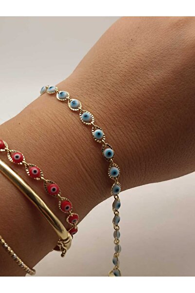 TLSMACCESORIES XUPING NAZAR BONCUKLU ÇELİK BİLEKLİK GOLD