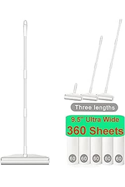 Generic Lint Rollers Large, 9.5'' Wide Floor Carpet Cleaner Lint Rollers for Pet Hair Extra Sticky, Pet Hair