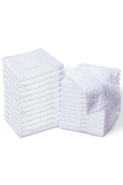 Desket 24 Pack Premium White Washcloths & Face Towels – 13x13 Inches