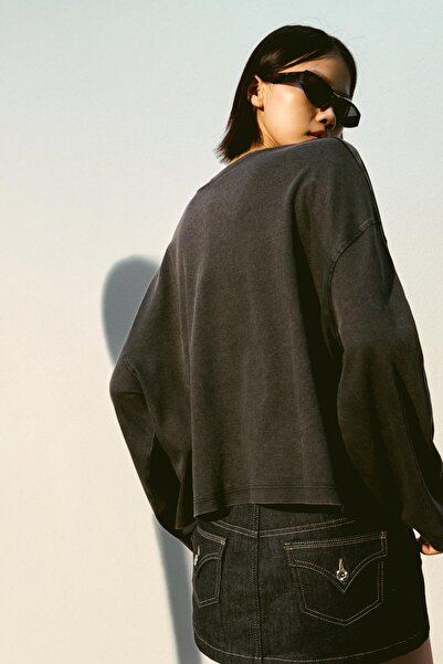 Bershka Printed long sleeve T-shirt