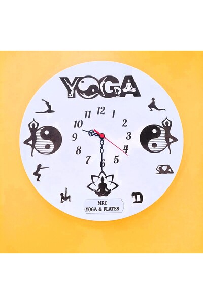 mrchediyesepeti Yoga & Pilates Wall Clock (Very Stylish Gift Is Written)