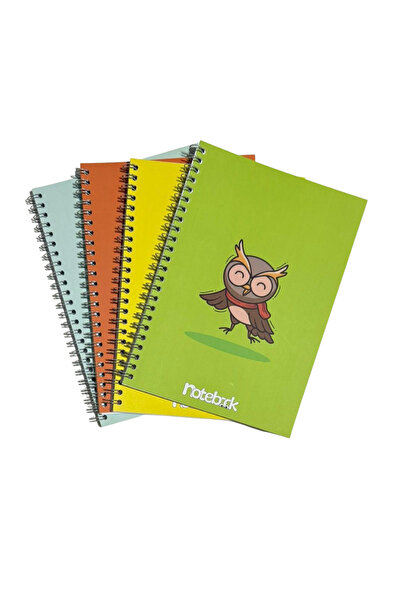 KarmaOfis A5 Spiral Cute Animals Concept Notebook 40 Sheets 4-Ring (All Unlined)