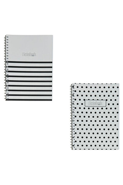 KarmaOfis A5 Spiral Zebra Notebook 40 Sheets 4-Ring (All Unlined)