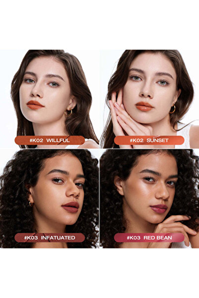 O.TWO.O Cosmetics O.TWO.O Charm Blooming Lip & Eye Set – Vibrant Colors for Lips & Eyes (K02, SUNSET)