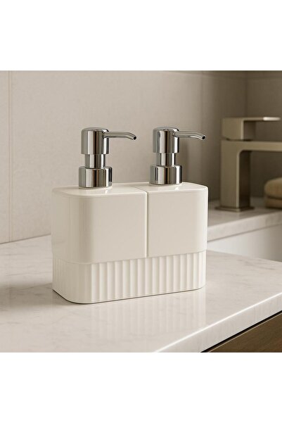 MEYA PİNE Бял метален дозатор за сапун