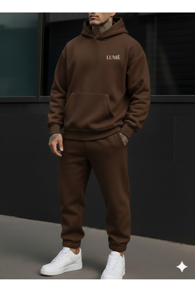 AFROGİYİM Σετ αθλητικής φόρμας Unisex με στάμπα Lume