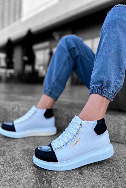 Zerenyus Ανδρικές χειμερινές μπότες Roma Mirror Lace-up Λευκό Μαύρο