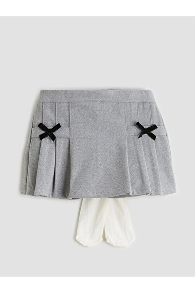 LC Waikiki Elastic Waist Pleated Girls' Shorts Skirt (W5)