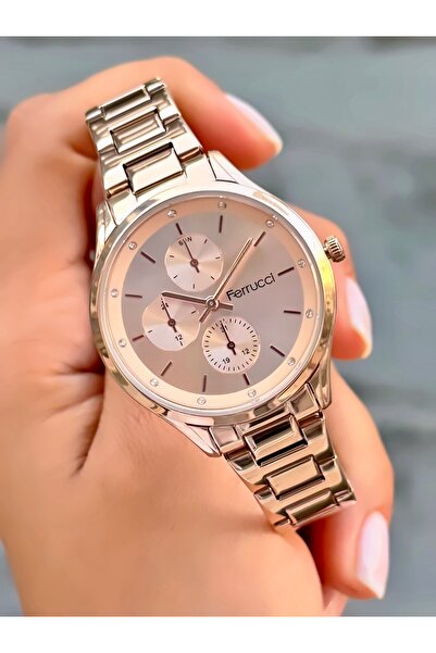 Ferrucci Women's Wristwatch Original Watch Steel Band Waterproof Bracelet with Gift