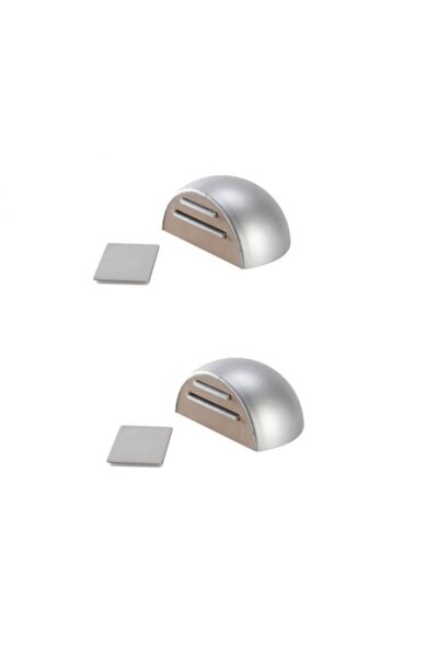 SHOPIENS Set 2 opritoare de ușă, autoadezive și magnetice, plastic, Ø 55 x 25 mm