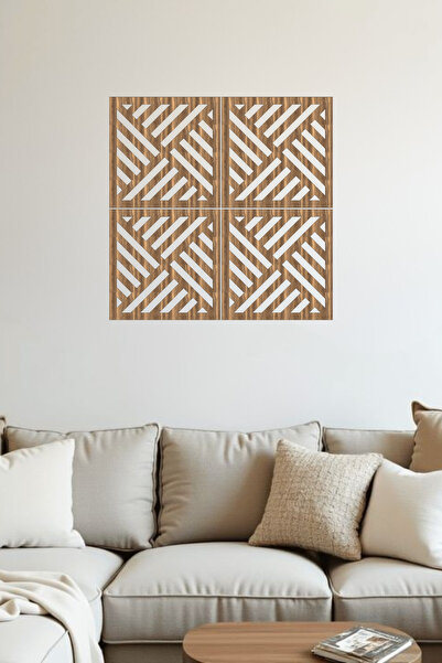lexi Dekoratif Ahşap Duvar Paneli Lazer Kesim MDFLAM 40x40 / 34x34 / 28x28 Cm...