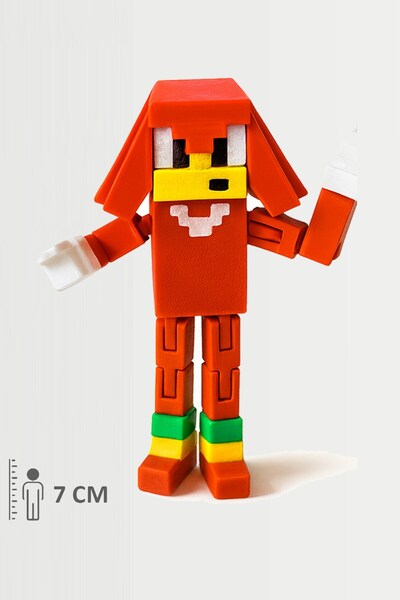 FigürDizayn Minecraft Ekidne Knuckles Kirpi Sonik Hareketli Eklemli Figür 1 Adet Sonic