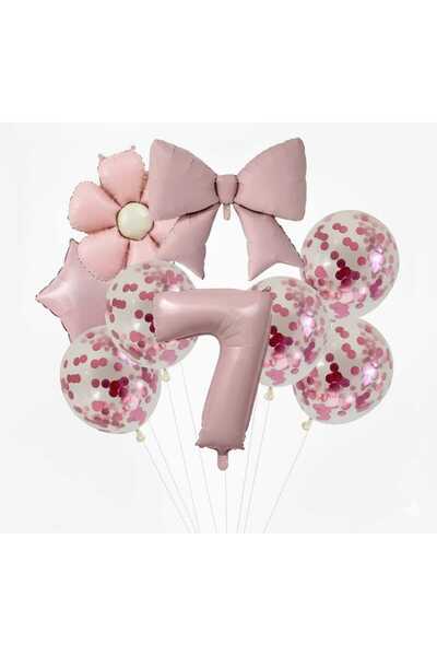 DÜVENCİ TİCARET مجموعة بالونات عيد الميلاد على شكل زهرة الأقحوان ونجمة من الفويل