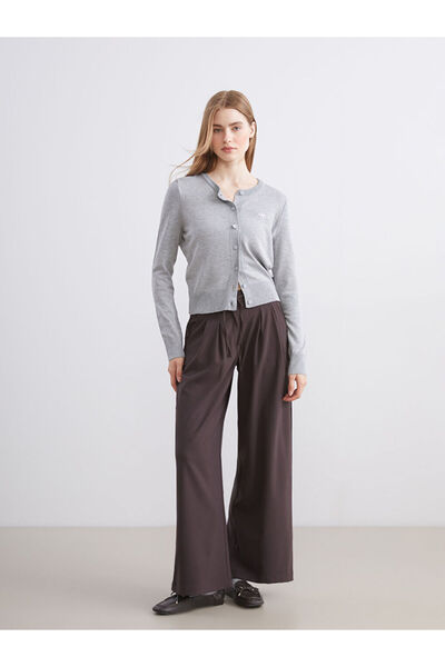 LC Waikiki Create Your Style from Uzg Store |   Crew Neck Embroidered Women's Knitwear Cardigan