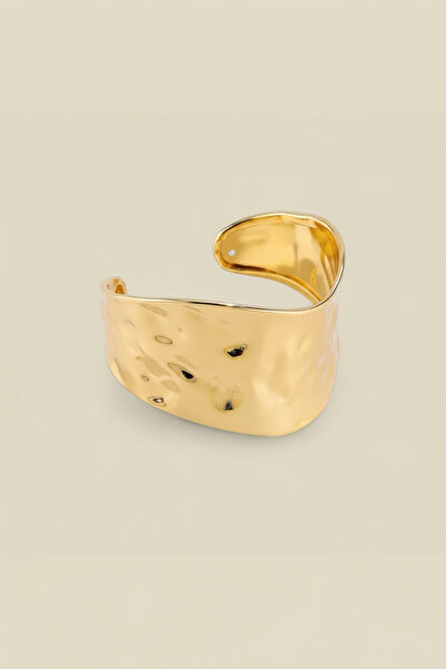 Sevilgülgünfinecrafts Trendy Women's Stylish Wide Metal Cuff Bracelet (Gold &...