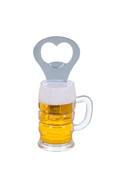 SHOPIENS Metal Bottle Opener Shopiens® Shaped Like Beer Mug, with Magnet, 10 cm