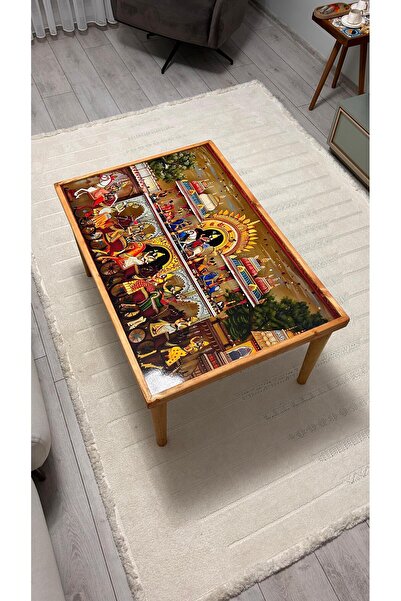 Home Hint Mitolojisi Temalı Seramik Orta Sehpa 60 cm x 90 cm