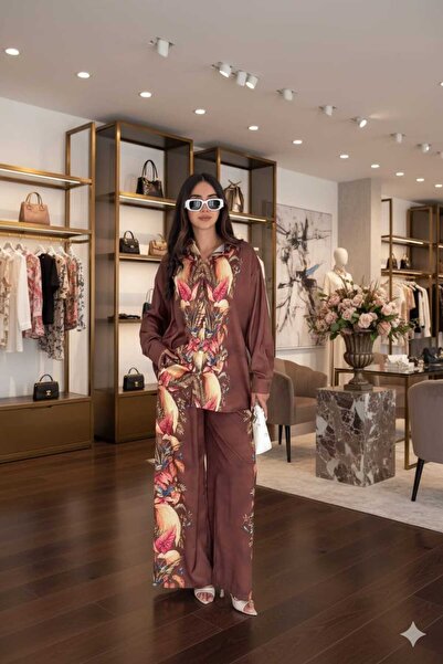 Butik Şenel Luxury Botanical Satin Set