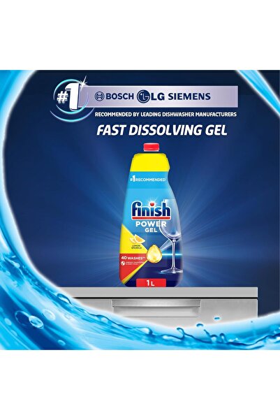 Finish All in One Max Dishwasher Gel, Lemon Sparkle, 1L