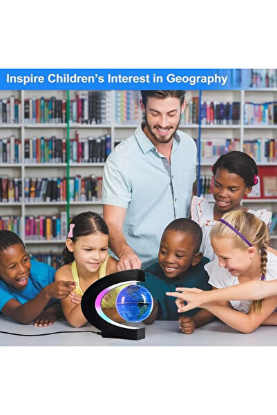 Generic Blue floating globe in arc shape