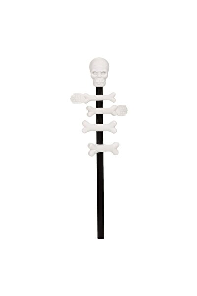 OEM Fancy Black Pencil with Skull Eraser Topper 19cm