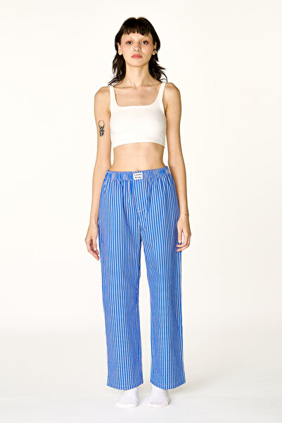 Cats Seek Revenge Cats Navy Blue Striped Long Pants