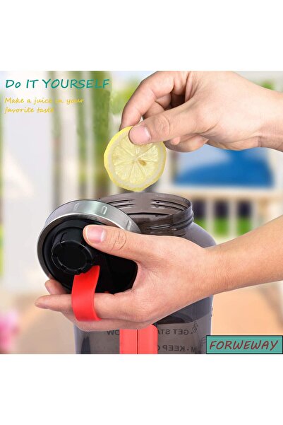 OEM Sticla pentru sportivi, cu maner din cauciuc moale, fara BPA, capac etans din inox, 2.2 litri, culoa