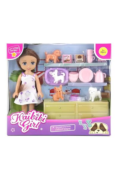 Birlik Oyuncak Mini Dog Sitter Kaibibi Baby with Food Set