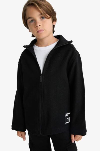 DeFacto Μπουφάν για αγόρια με φαρδύ και μεγάλο κορδόνι με ψηλό γιακά με μακρυμάνικο φερμουάρ (25 WN)