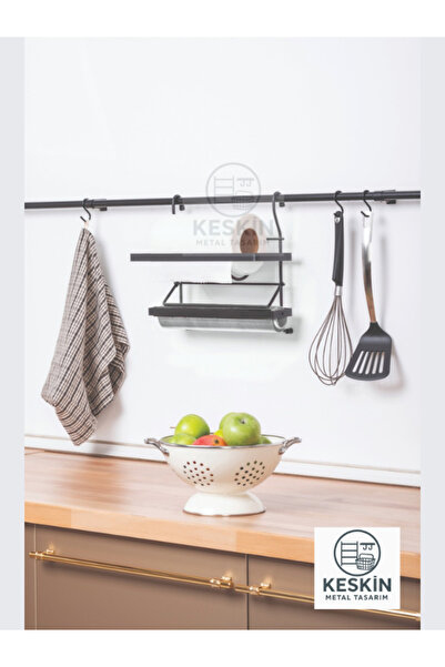Keskin Metal Tasarım 2'Lİ PASLANMAZ FOLYOLUK VE STREÇLİK, KAĞIT HAVLULUK, ALÜ...
