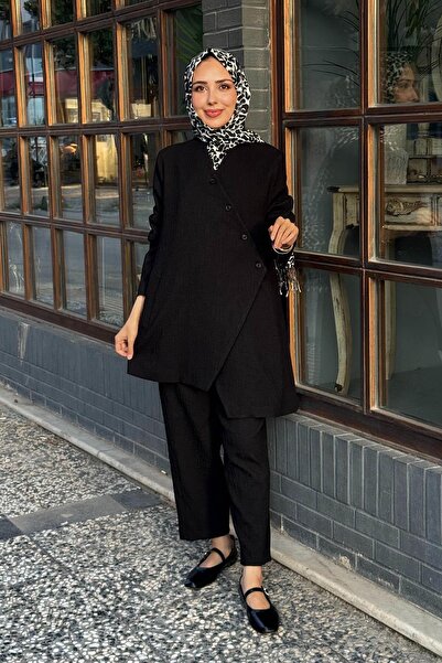 AlMarwah Pantolonlu Takım 202940 Siyah