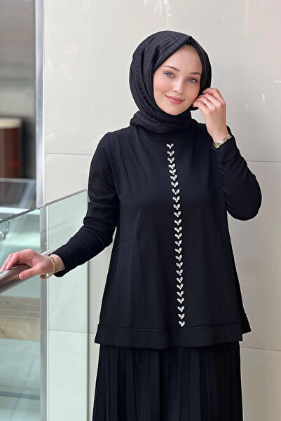 Nuss 1351 طقم ميرسيريزد مطرز بالحجر الأمامي مع تنورة