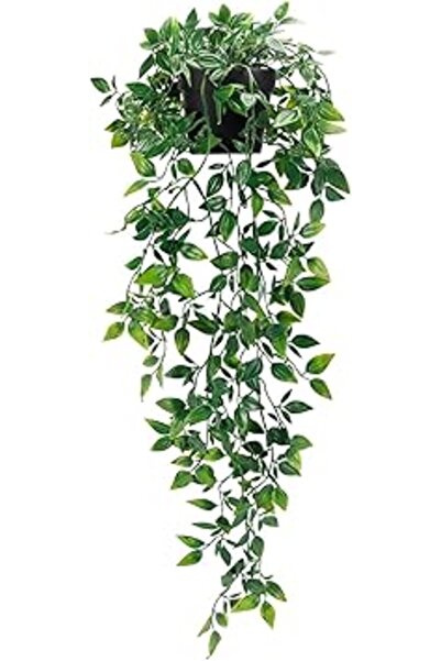 Generic WEKOTEE Fake Hanging Plants, Artificial Potted Plants for Indoor Outdoor Aesthetic Office Living Roo