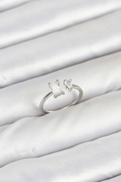 Clariss Brass Gold Color Zircon Stone Women's Ring