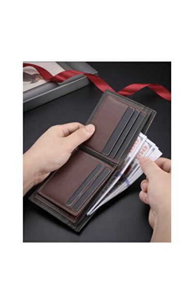 Fstyle New men's wallet with multiple pockets and features, attractive and in European and American style, short and casual