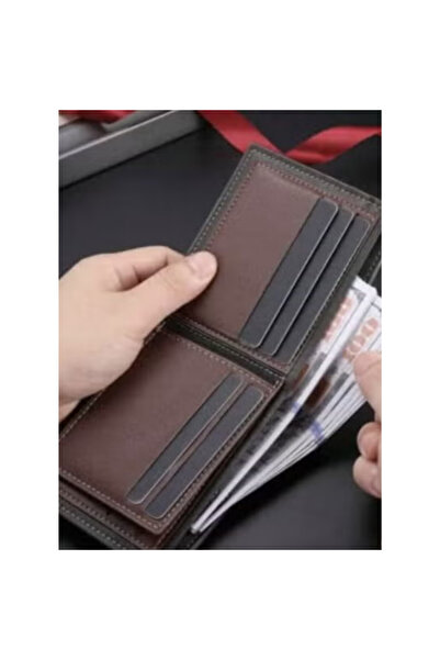 Fstyle New men's wallet with multiple pockets and features, attractive and in European and American style, short and casual