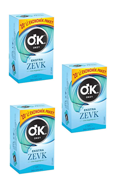 Okey Ekstra Zevk Prezervatif 20’li 3 ADET