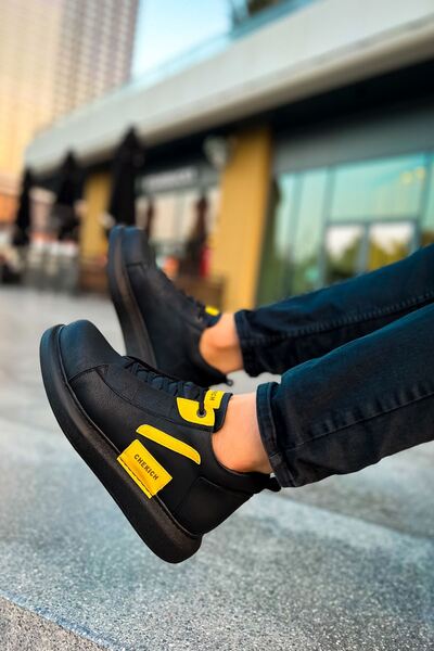 Zerenyus Χειμερινές ανδρικές μπότες σε στυλ Frogner Μαύρο κίτρινο