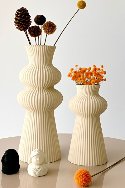 Minima Art Studio Σετ 2 Διακοσμητικά Βάζα σε Σκανδιναβικό Στιλ Μποέμικο Στιλ 24*16 εκ. Pinterest Βάζα Pampas Αξεσουάρ σαλονιού