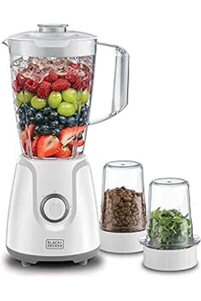 Generic خلاط بلاك آند ديكر ٤٠٠ واط مع مطحنة ومفرمة، أبيض - Bx4000-B5، ضمان لمدة عامين