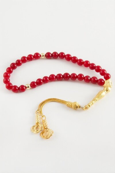 ZERO LAND SPTRNS Ceyt Taşı Tesbih (95245) 8 mm-Roșu