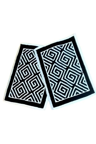 OMS Set 2 absorbent bathroom rugs Romb