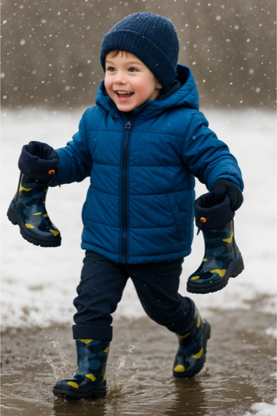 Altın Pabuç Arısan Su Geçirmez Kaydırmaz Taban Erkek Kız Unisex Kürklü Çocuk ...