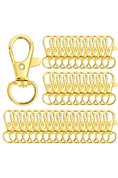 Choice 20 قطعة من الذهب، 20 قطعة من خطافات مشابك دوارة لسلسلة المفاتيح، خطاف ...