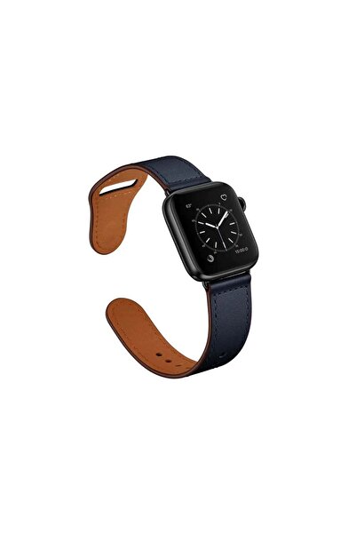 Apple Curea Ceas Watch Leather Navy 38/40/41mm